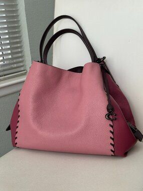 COACH Retail Dalton 31 Colorblock Pebble Leather Hobo Whipstitch 76068